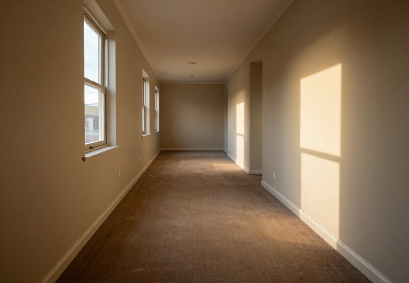 Restored living room in Warrawee with clean, dry carpet and fresh paint